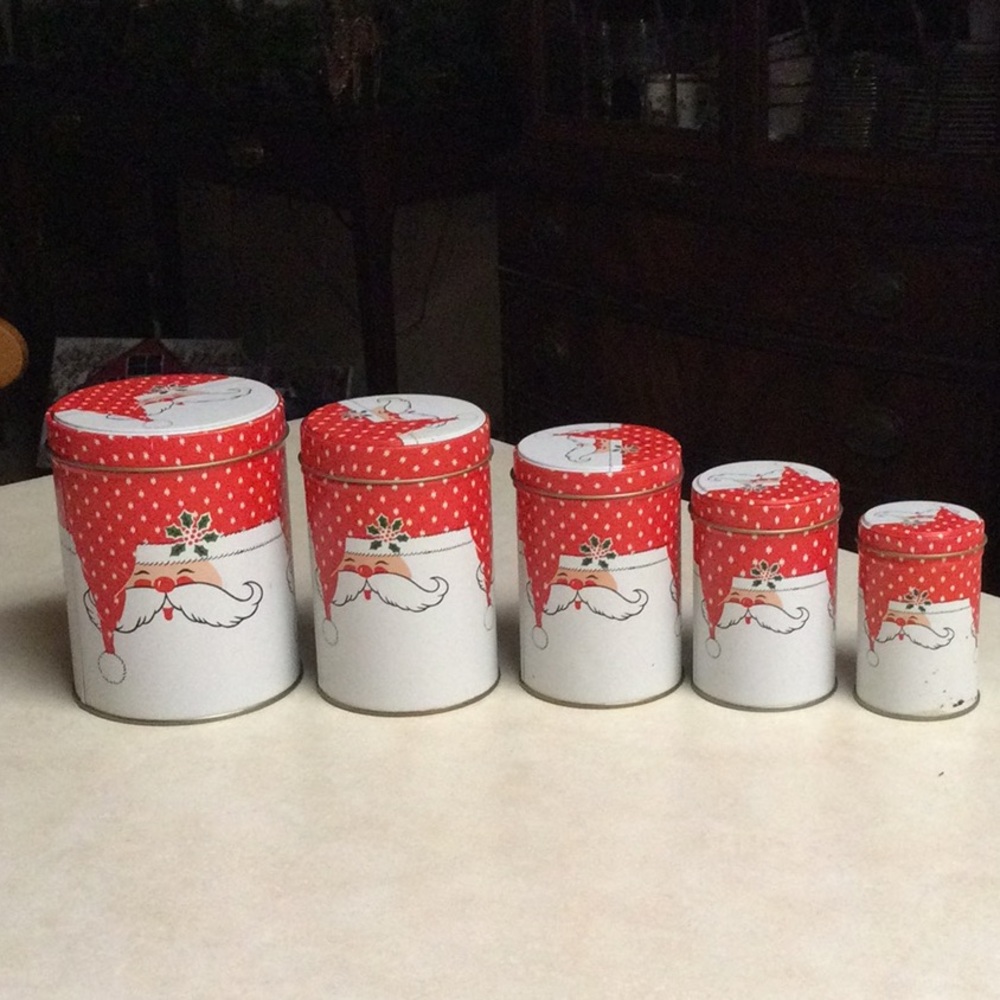 Adorable Santa Stacking Storage Cans